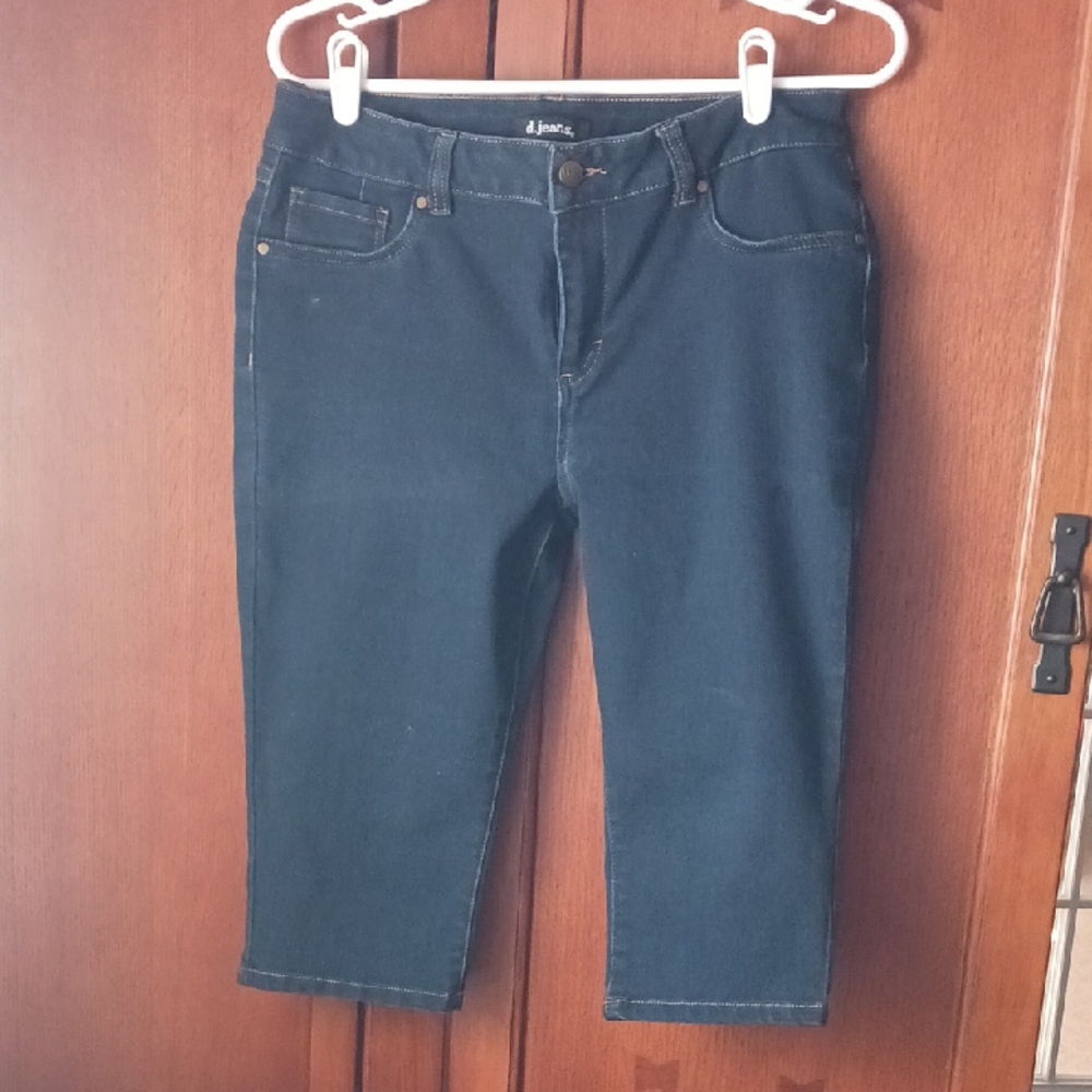 D JEANS Navy Denim Capris